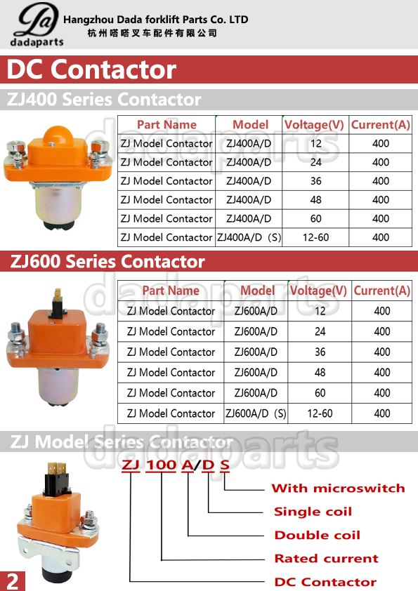 Big Joe Genuine Spare Parts Dc Contactor 1120 500005 10 Zapi Controller Curtis Controller Electromagneticbrake Accelerator Pedal Electronic Throttle